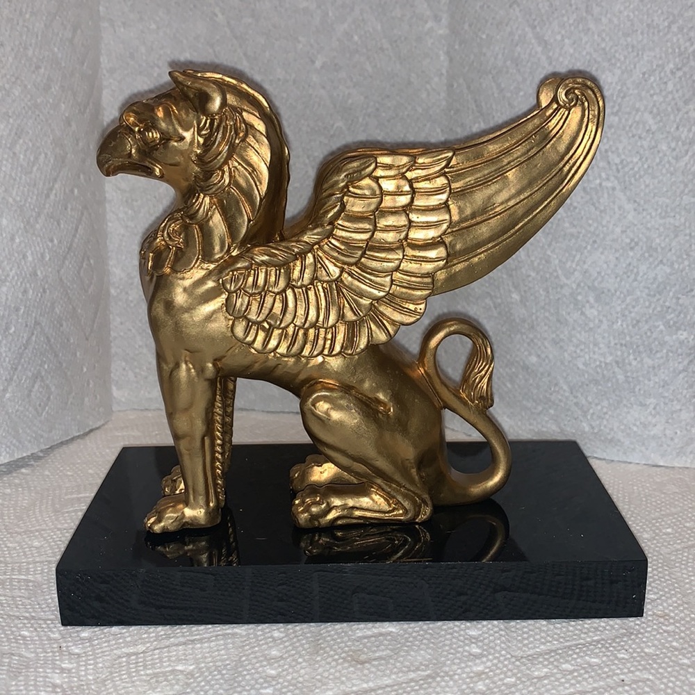 Napoleonic Gold Griffin Statue